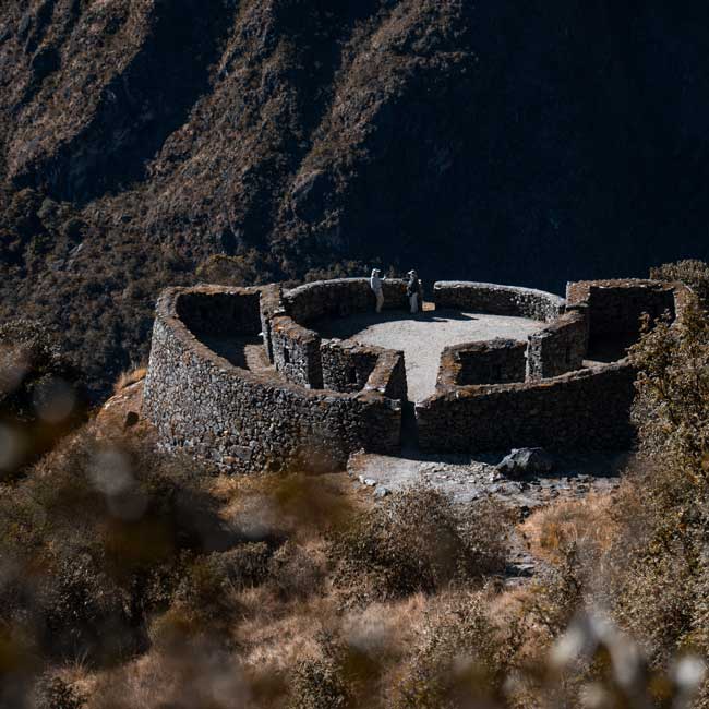 runkuraKay archaeological site located on the Inca trail