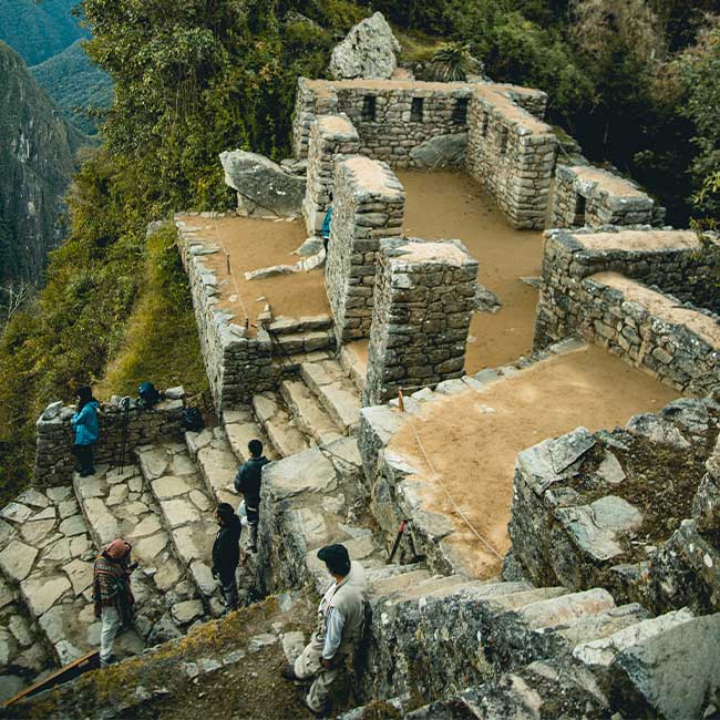 Inti Punku or sun gate on the way to machu picchu